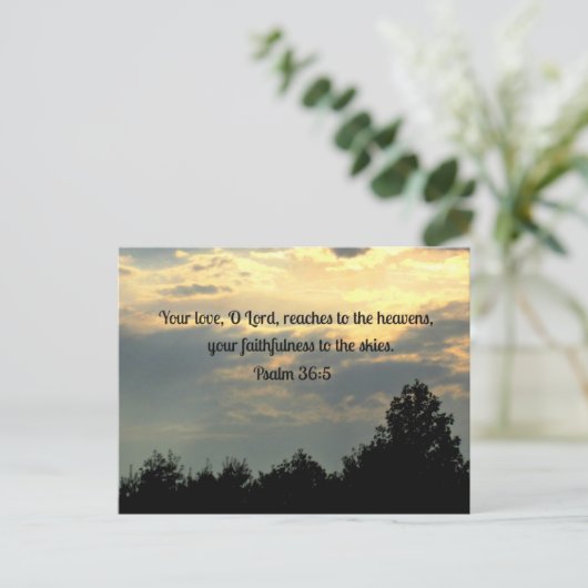 Psalm 36:5 briefkaart (Staand voorkant)