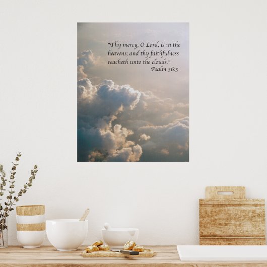 Psalm 36:5 poster (Keuken)