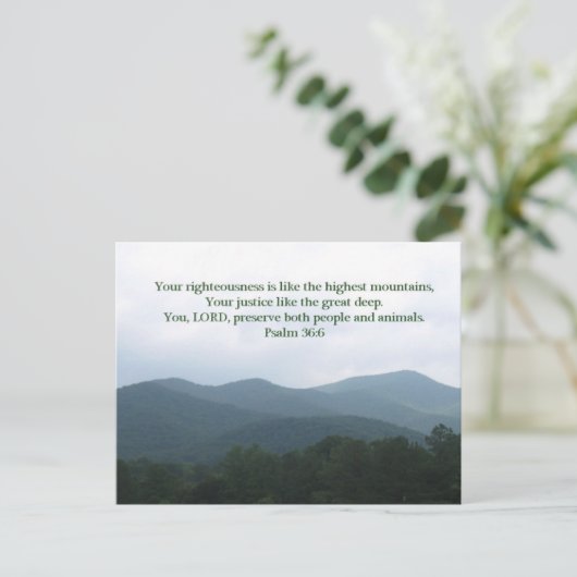Psalm 36:6 briefkaart (Staand voorkant)
