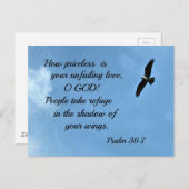 Psalm 36:7 briefkaart (Voorkant / Achterkant)