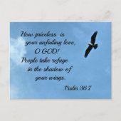 Psalm 36:7 briefkaart (Voorkant)
