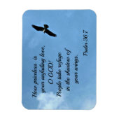 Psalm 36:7 Hoe kostbaar is je niet-falende liefde? Magneet (Verticaal)