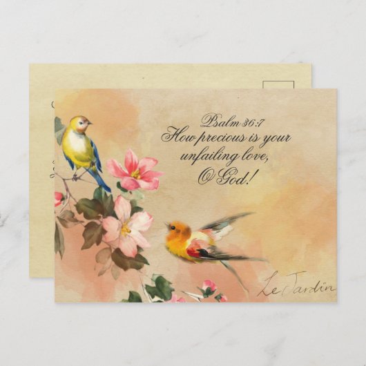 Psalm 36:7 Hoe waardevol is je onfaalbare liefde? Briefkaart (Voorkant / Achterkant)