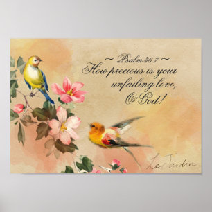 Psalm 36:7 Hoe waardevol is je onfaalbare liefde? Poster