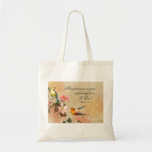 Psalm 36:7 Hoe waardevol je nietsontziende liefde  Tote Bag