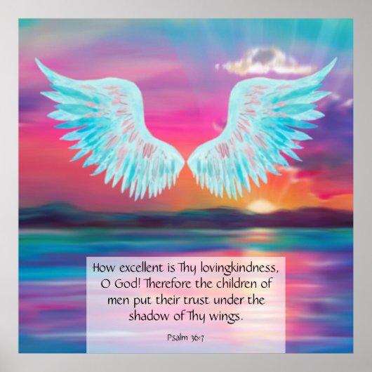 Psalm 36:7 poster (Voorkant)