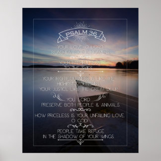 Psalm 36 Wall Art Poster 16 x 20 inch, Inspirerend