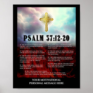 Psalm 37:12 Thru 20 goddeloos en rechtvaardig Poster