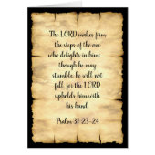Psalm 37:23-24 - 7 x 5-inch art Kaart (Voorkant)