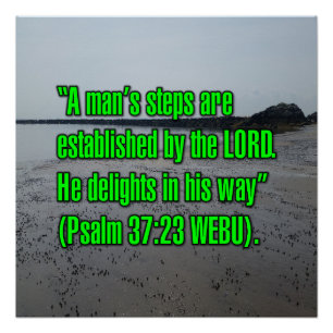 Psalm 37:23 WEBU Perfect Poster
