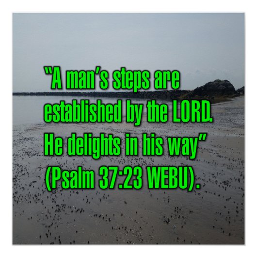 Psalm 37:23 WEBU Perfect Poster (Voorkant)