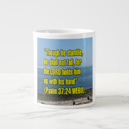 Psalm 37:24 WEBU Mug Grote Koffiekop