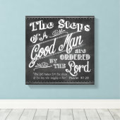 Psalm 37:32 Vaderdag Verpakt Canvas (Insitu (Houten vloer))