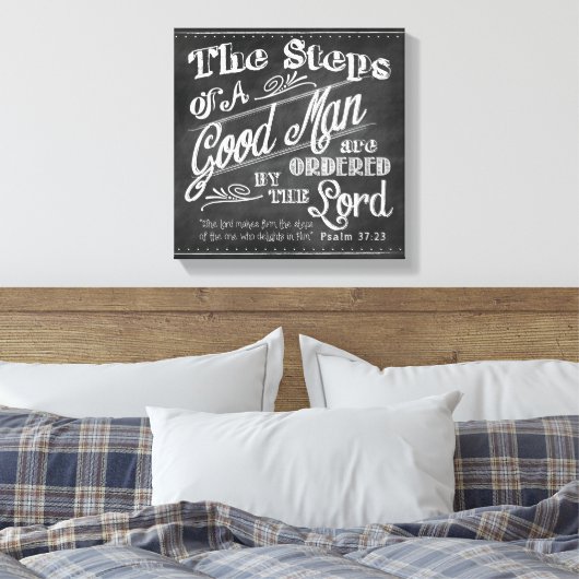 Psalm 37:32 Vaderdag Verpakt Canvas (Insitu (Slaapkamer))