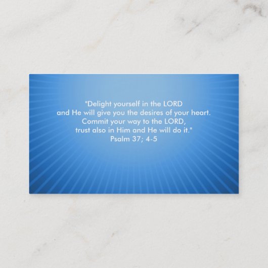 psalm 37; 4-5 - Christelijk Visitekaartje (Achterkant)