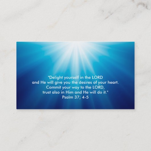 psalm 37; 4-5 - Christelijk Visitekaartje (Achterkant)