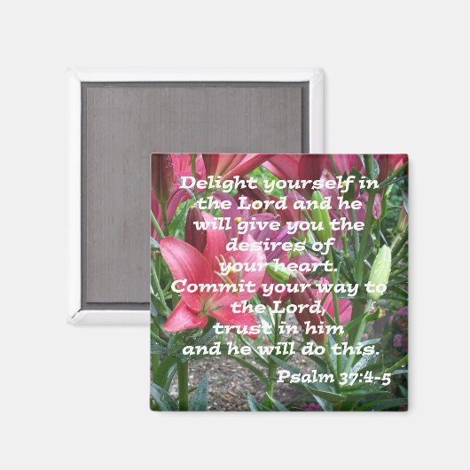 Psalm 37:4-5 magneet (Voorkant / Achterkant)