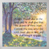 Psalm 37:4-5 poster (Voorkant)