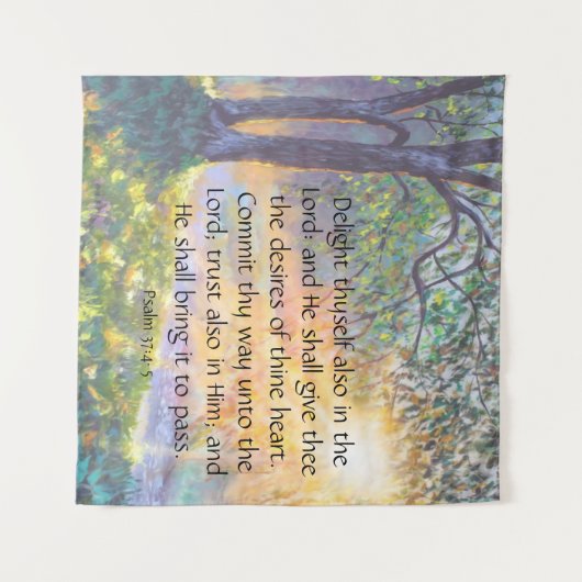 Psalm 37:4-5 wandkleed (Voorkant (horizontaal))