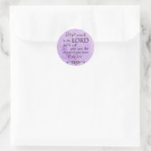 Psalm 37:4 Bijbelse Christelijke Stickers Lavender (Tas)