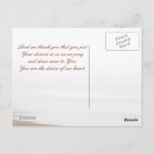 Psalm 37:4 Bijbelvers, Sandy Ocean Beach Custom Briefkaart (Achterkant)