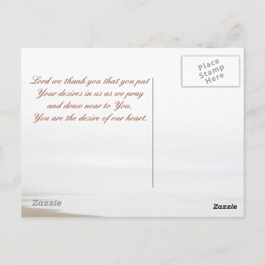 Psalm 37:4 Bijbelvers, Sandy Ocean Beach Custom Briefkaart (Achterkant)