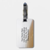 Psalm 37:4 Bijbelvers, zandstrand en oceaan, Bagagelabel (Achterkant verticaal)