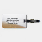 Psalm 37:4 Bijbelvers, zandstrand en oceaan, Bagagelabel (Achterkant horizontaal)