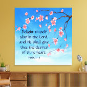 Psalm 37:4 canvas afdruk (Insitu (Woonkamer))