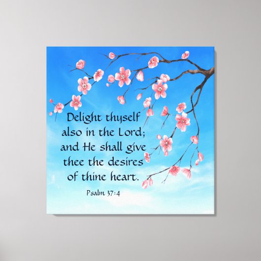 Psalm 37:4 canvas afdruk (Voorkant)