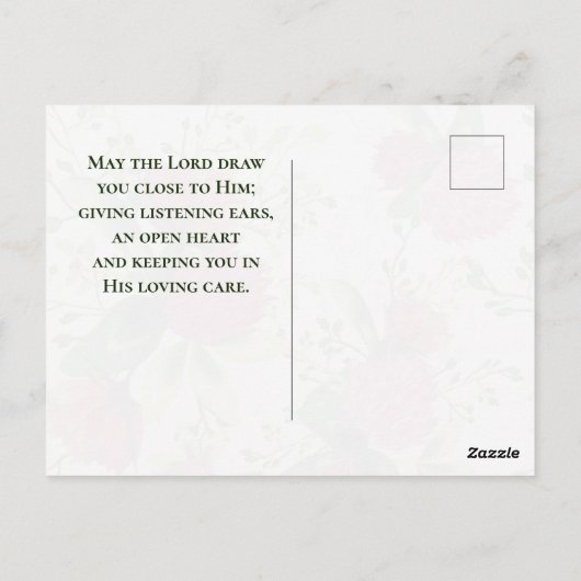 Psalm 37:4 Doe jezelf plezier in de Lord Clover Briefkaart (Achterkant)
