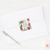 Psalm 37:4 Doe jezelf plezier in de Lord Clover Vierkante Sticker (Envelop)
