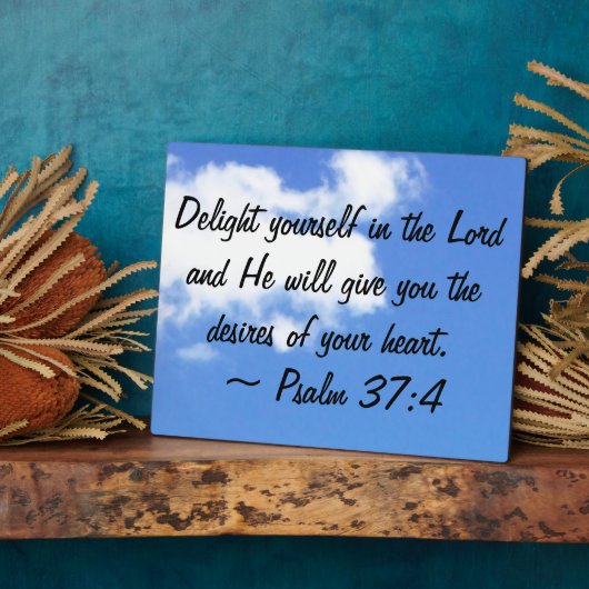 Psalm 37:4 fotoplaat (Zijkant)