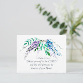 Psalm 37:4 Geniet van jezelf in de Heer, Floral Briefkaart (Staand voorkant)