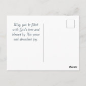 Psalm 37:4 Geniet van jezelf in de Heer, Floral Briefkaart (Achterkant)