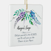 Psalm 37:4 Geniet van jezelf in de Heer, Floral Keramisch Ornament (Rechts)