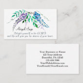 Psalm 37:4 Geniet van jezelf in de Heer, Floral Visitekaartje (Voorkant / Achterkant)