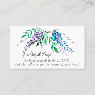 Psalm 37:4 Geniet van jezelf in de Heer, Floral Visitekaartje