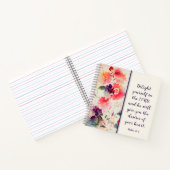 Psalm 37:4 Geniet van jezelf in de LORD Floral Notitieboek (Binnen)