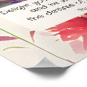 Psalm 37:4 Geniet van jezelf in de LORD Floral Poster (Hoek)