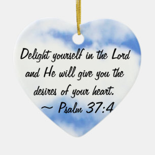 Psalm 37:4 keramisch ornament