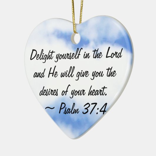 Psalm 37:4 keramisch ornament (Links)