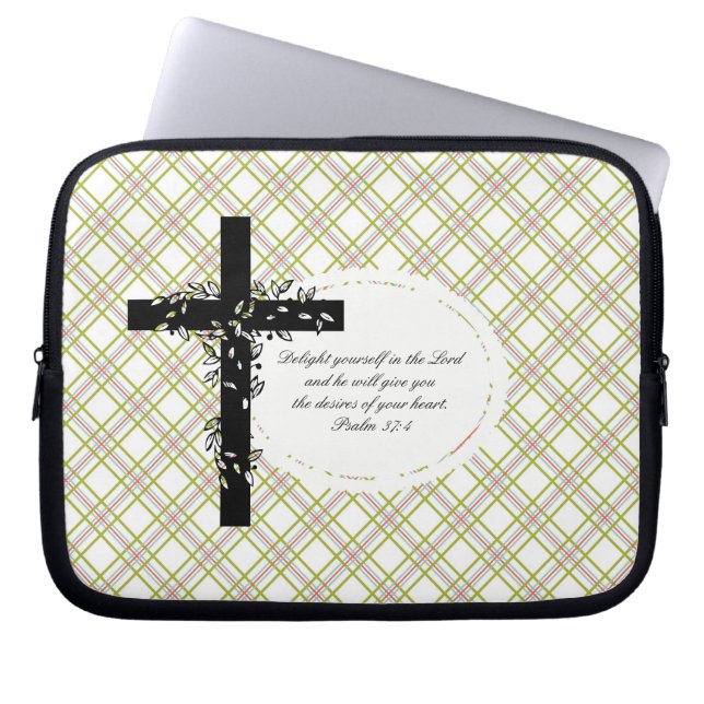 Psalm 37:4 Laptop of Netbook Carrier Sleeve (Voorkant)