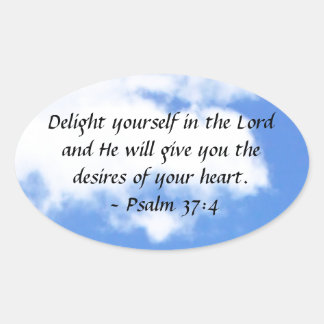 Psalm 37:4 ovale sticker