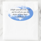 Psalm 37:4 ovale sticker (Tas)