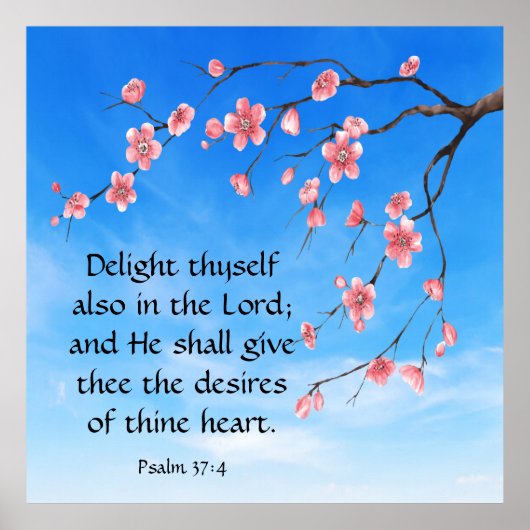 Psalm 37:4 poster (Voorkant)