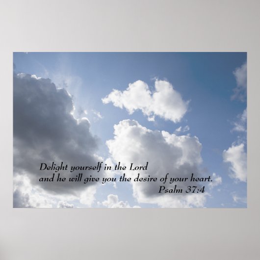 Psalm 37:4 poster (Voorkant)