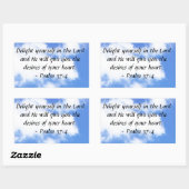 Psalm 37:4 rechthoekige sticker (Vel)