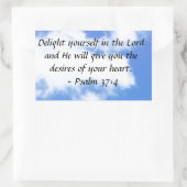 Psalm 37:4 rechthoekige sticker (Tas)