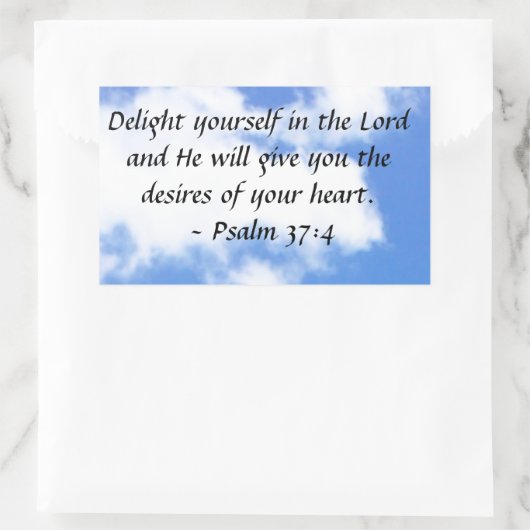 Psalm 37:4 rechthoekige sticker (Tas)